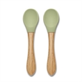 Cucchiaini in Silicone con Bambù - 2pz Fresh GREEN